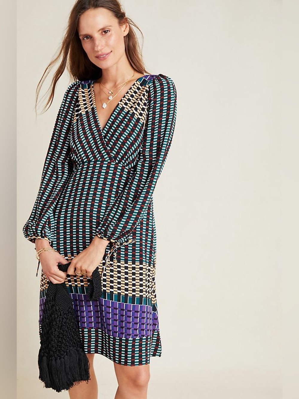 Maeve by Anthropologie Gianna Geometric Print Tunic Dress Size 2